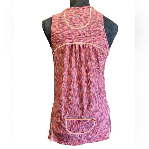 Athleta Gem Pop Space Dye Run Tank Tops size Medium Orange Multi Color - Picture 3 of 8